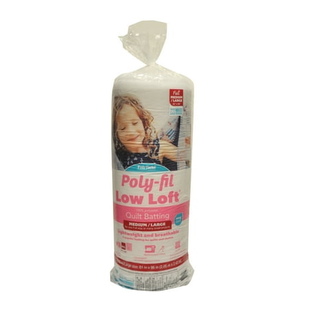 UPC: 0035352360816 | Poly-Fil® Low-Loft® 100% Polyester Batting by Fairfield™ 81 x 96 Precut