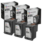 LD Products Ink Cartridge Replacement for HP 61XL CH563WN High Yield (Black, 3-Pack)