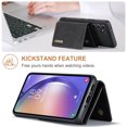 thumbnail image 4 of SaniMore Case for Samsung Galaxy A54 5G 6.4" 2023, PU Leather Case Soft TPU Inner Detachable Magnetic Folding Wallet Card Slots Kickstand Anti-drop Shockproof 360°Protection Cover, Black, 4 of 10