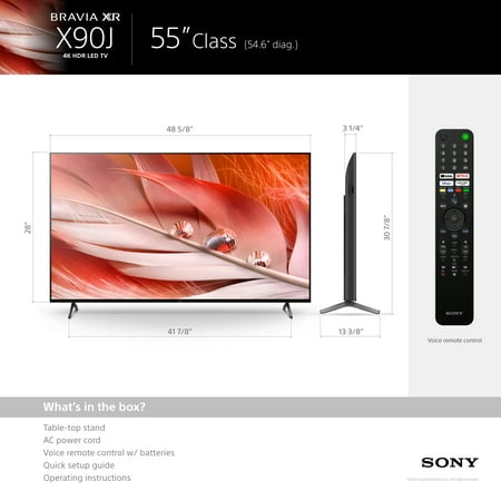 Sony - 55" Class BRAVIA XR X90J Series LED 4K UHD Smart Google TV