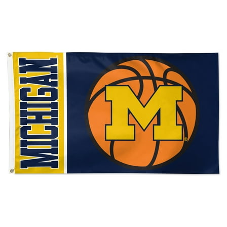 WinCraft Michigan Wolverines 3' x 5' Basketball Deluxe Single-Sided Flag