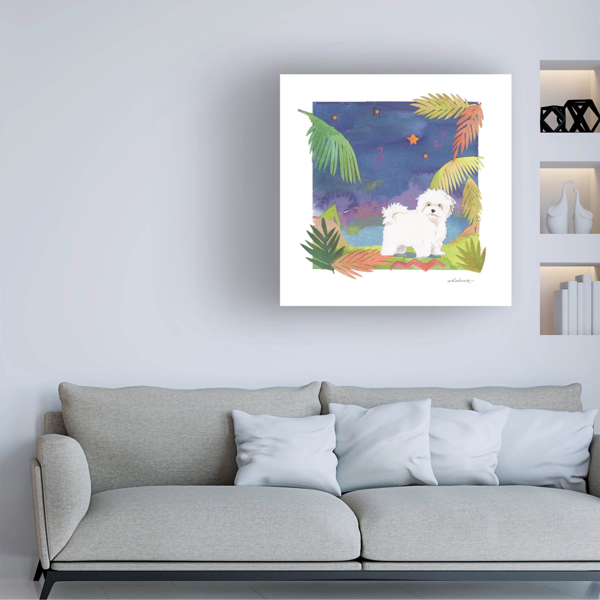 Whiskers Studio 'Maltipoo Midnight' Canvas Art