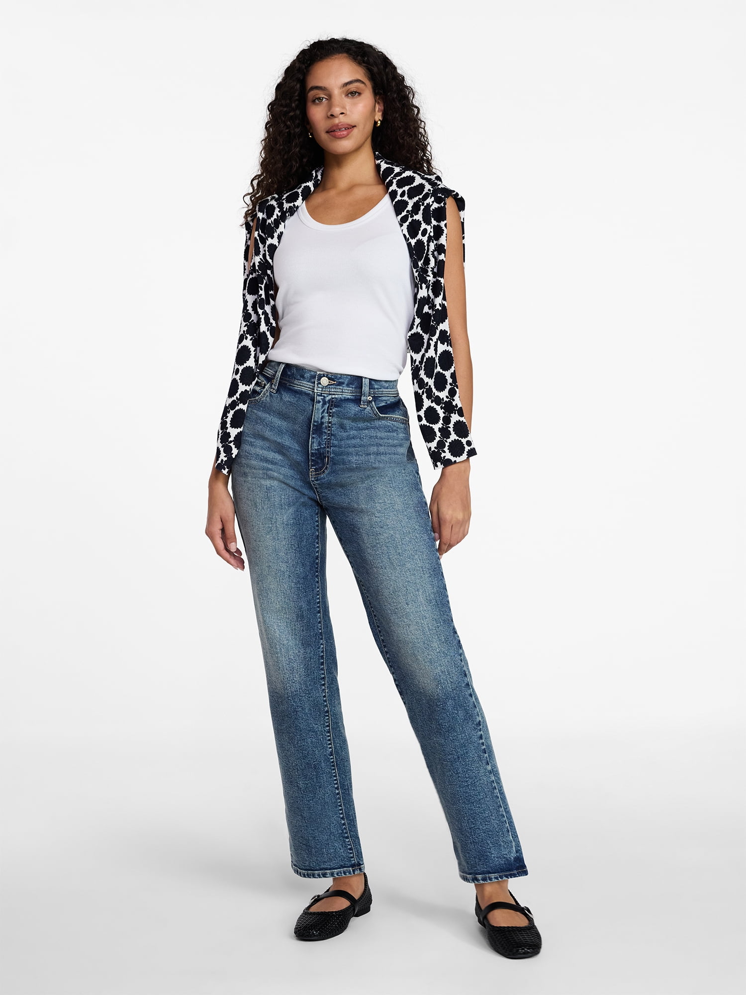Time and Tru Women's Relaxed Boyfriend Jeans, 26" Inseam, Sizes 0-22