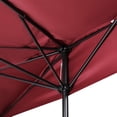 thumbnail image 4 of Media sombrilla de patio ABCCANOPY de 2,7 m (color burdeos) con sistema de manivela, 4 of 7