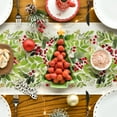 thumbnail image 4 of Sm:)e Watercolor Holly Christmas Table Runner 13 x 48 Inch, 4 of 7