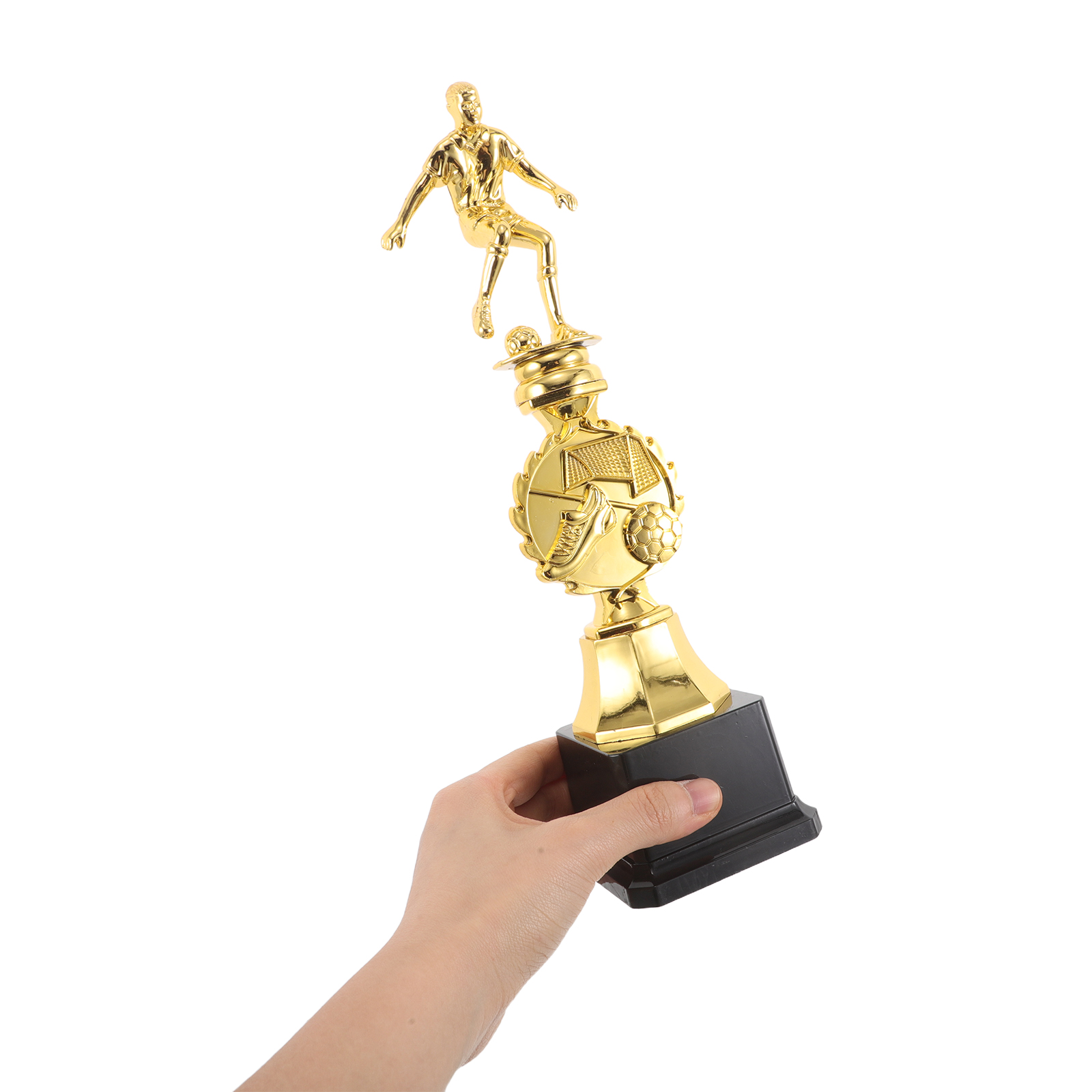EXHUMKY Plastic Soccer Trophy Award for Sports Competitions, Company Events, and Team Celebrations