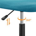 thumbnail image 6 of Alden Design Adjustable Armless Mid Back Office Chair, Turquoise, 6 of 8