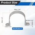 thumbnail image 2 of Uxcell 12pcs 3 Pulgadas Abrazaderas de Tubo de PVC Plástico con 2 Agujeros, Abrazadera en Forma de U con Tornillo de Acero Inoxidable 410 para Fijación de Tubos y Cables, 2 of 7