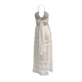 thumbnail image 3 of Arvbitana Women's Halter Long Dress Sleeveless Deep V-neck Drawstring Flowy Maxi Dress Low Cut Backless Tie-up Ruffles Beach Dress for Party Vacation, 3 of 6