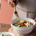 thumbnail image 7 of 6-Piece Soup Bowl Set, 20oz White Ceramic Cereal Bowls  Small Ceramic Bowl for Kitchen, Versatile Serving for Salad Oatmeal Rice etc, Microwave & Dishwasher Safe, 7 of 7