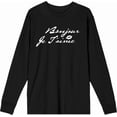 thumbnail image 3 of Bonjour Je T'aime Crew Neck Long Sleeve Adult Tee
-Medium-Black, 3 of 4