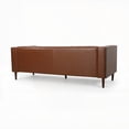 thumbnail image 5 of Modern Minimalist Fabric 3-Seater Sofa 220cm with Tufting and Wood Accents, 5 of 11