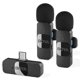 thumbnail image 1 of BOYA BY-V20 2.4Ghz Wireless Lavalier Microphones USB-C Mini Video Recording Mic with 2 Transmitters + 1 Receiver, 1 of 5