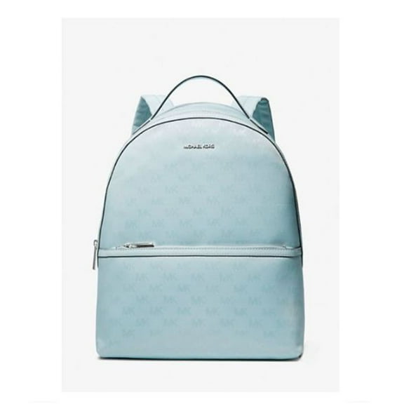 Michael Kors Women's Sheila Large Woven Logo Nylon Backpack 35T4S6HB7C-Vblue