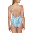 thumbnail image 3 of Jessica Simpson CASPIAN PLAID Afternoon Tea One-Piece Swimsuit, US Medium, 3 of 4