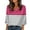 #0221-Hot Pink, variant on Uootdi Floral Print Graphic 3/4 Sleeve T Shirts Womens Summer Tops Colorblock V-Neck Casual Tops for Women Vintage Dressy Loose Fit Trendy Outfits Gift