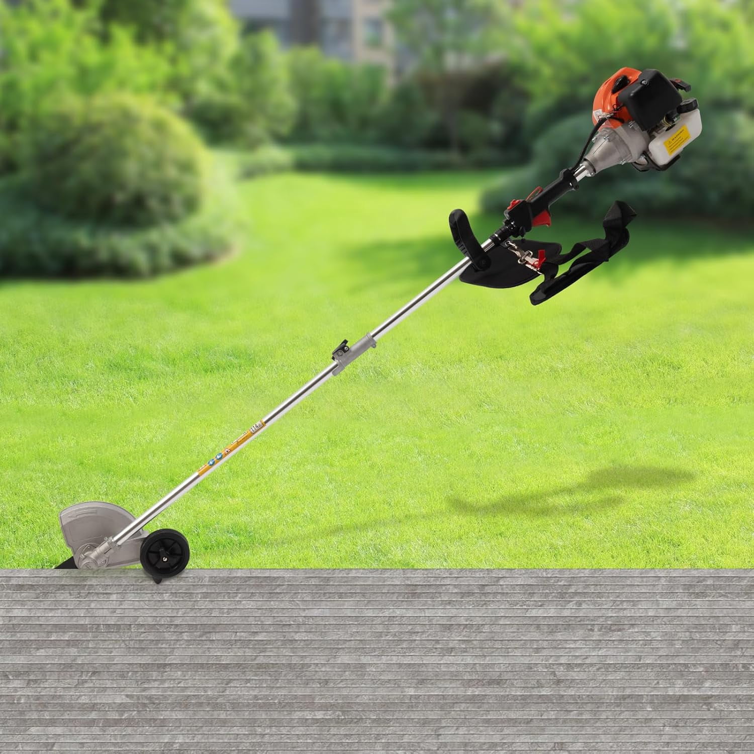 33CC Weed Wacker, Gasoline Power 2-Stroke String Trimmer Weedeater, Cordless Weed Eater with Single Cylinder Air-Cooled Engine, Lawn Mower Grass Trimmer for Home Lawn Mowing, Bushes Cutting