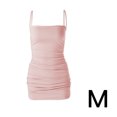 thumbnail image 1 of Vestido de verano sin mangas con cuello barco para mujer, vestido ajustado para club nocturno, rosa, M kenally AP1098-26B, 1 of 7