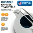 thumbnail image 4 of Chantal Classic Teakettle, 1.8 QT, Enamel On Steel, 2-Tone Harmonica Whistle, Rapid Boil and Even Heating (Black), 4 of 30