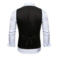 thumbnail image 3 of Men's Sequins Suit Vest - V-Neck Regular-Fit Dress Shiny Waistcoat Bowtie 2 Pieces for Wedding, Prom, Party, 3 of 3