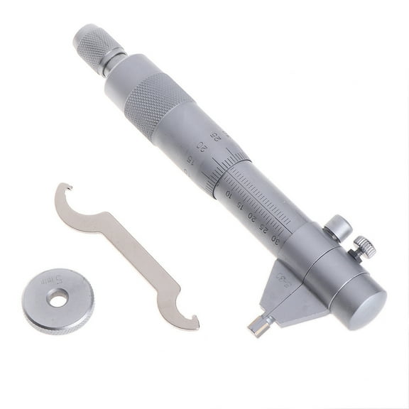 Standard Inside Metric Micrometer Set Tool Inside Micrometer 5-30mm 0.01mm Precision Built-In Ratchet Stop Device