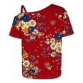 thumbnail image 6 of Off The Shoulder Tops for Women 2026 Independence Day Outfits Ladies Short Sleeve USA Patriotic Shirts Summer Clothes, 6 of 6