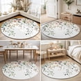 thumbnail image 4 of Round Area Rugs 3.3Ft, Eucalyptus Leaves Floral Non-Slip Washable Circle Rugs Carpet, Vintage Farmhouse Botanical Indoor Outdoor Rug Floor Mats Throw Runner for Bedroom Living Room Bathroom, 4 of 8