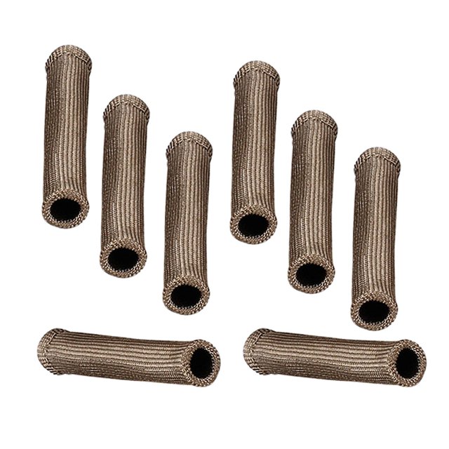 8 piezas Wrap Protector Heat Sleeve, fibra de vidrio multiusos la temperatura Universal Spark Plug Heat Cover para automóvil automotriz Titanio shamjiam Escape