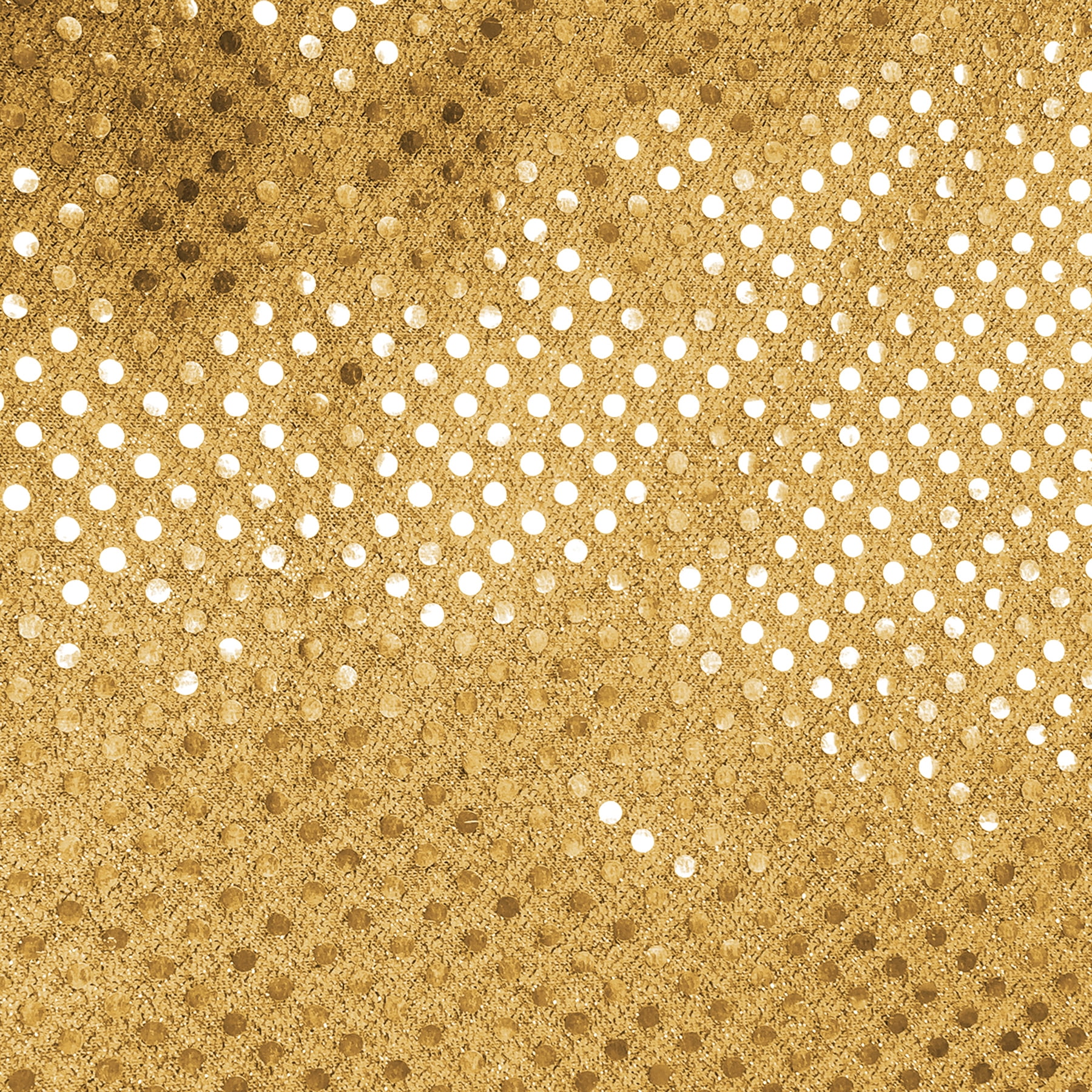 Shason Textile 37.5” x 1.5 Yards Wide 3mm Spangle Knit Sequin Holographic Precut Fabric, Gold