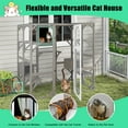 thumbnail image 6 of PETSCOSSET 71" Large Outdoor Catio Cat Enclosures Wooden Outside Cat's Patio Cats House, 6 of 8