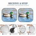 thumbnail image 6 of Daiia Mallard Duck Swimming In A River 2PCS Car Windshield Sun Shade, Foldable Sun Shield for Car Front Window, Auto Sun Blocker Visor Protector Universal for Truck SUV Pickup-Small, 6 of 7