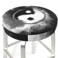 thumbnail image 3 of Lsque Yin And Yang Pattern Round Bar chair cushion covers Velvet Fabric Premium Comfort Protects from Scratches and Stains for 14-17 Inch Chair-14 inch, 3 of 7