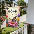 thumbnail image 5 of Welcome Spring Butterfly Garden Flag 12x18 Inch Double Sided Floral Butterfly Garden Flag Outdoor Yard House Flag Decoration Seasonal Farmhouse Decor, 5 of 8