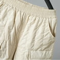 thumbnail image 4 of Miluxas Women Padded Quilted Pants Fall Winter Cotton Warm Casual Wide Leg Pants Elastic Waist Trousers with Pockets Beige 12(XXL), 4 of 5