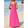 thumbnail image 2 of Vestido de verano PRETTYGARDEN para mujer 2025, con tiras sueltas, rosa, 2 of 8