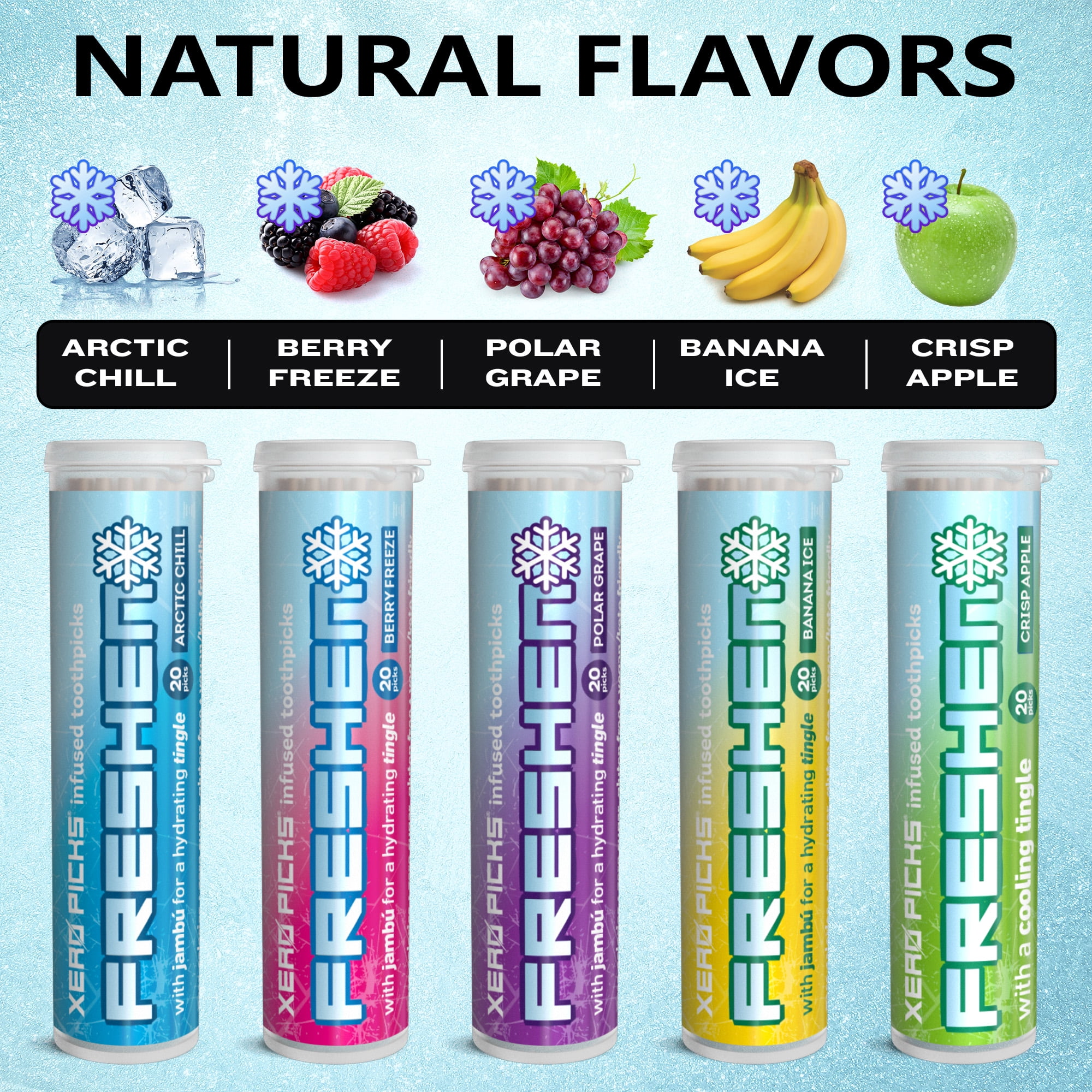 Xero Picks Freshen - Variety - Infused Flavored Toothpicks for