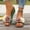 Green, variant on BRGZLK Wedge Sandals For Women Color Block Floral Thick Sole Open Toe Slide On Cushioned Beach Vacation Casual Summer Daily Wear Supportive Grip