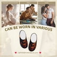 thumbnail image 7 of Fotbe Starry Night Cat Guitarist Pattern Women's Fuzzy Curly Fur Memory Foam Loafer Slippers Indoor Outdoor Slippers Winter Home Shoes-37/38, 7 of 7