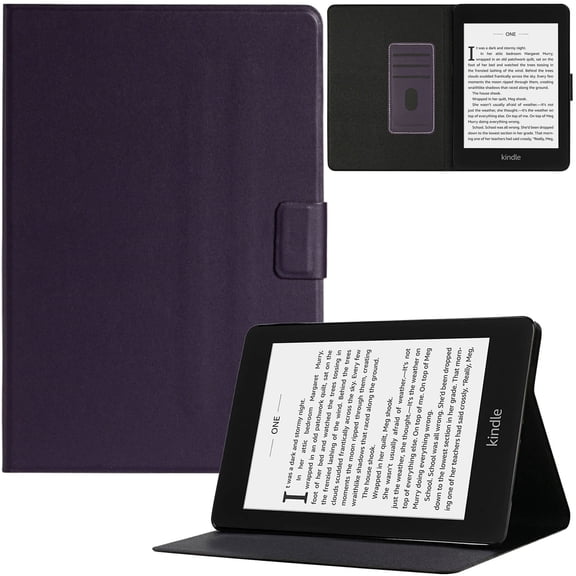 Artyond Case for Kindle Paperwhite 2018, Lightweight PU Leather Card Slots Cover with Auto Sleep/Wake Case for Amazon 6" Kindle Paperwhite 10th Generation 2018 Released (Model: PQ94WIF), Purple