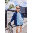 thumbnail image 3 of Arshiner Girls Tee Tops Pocket Girls Tops Long Sleeve Crewneck Blouse For Kids Soft Casual Kids Clothes Size 10-12 140 Blue, 3 of 7