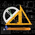 thumbnail image 1 of 4 Uds reglas grandes de geometría matemática conjunto de reglas de números grandes material didáctico para pizarra blanca dibujos de dibujo escolar BLESIY Equipo de Geometría Matemática, 1 of 8