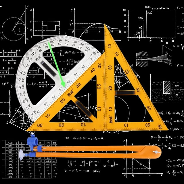 4 Uds reglas grandes de geometría matemática conjunto de reglas de números grandes material didáctico para pizarra blanca dibujos de dibujo escolar BLESIY Equipo de Geometría Matemática
