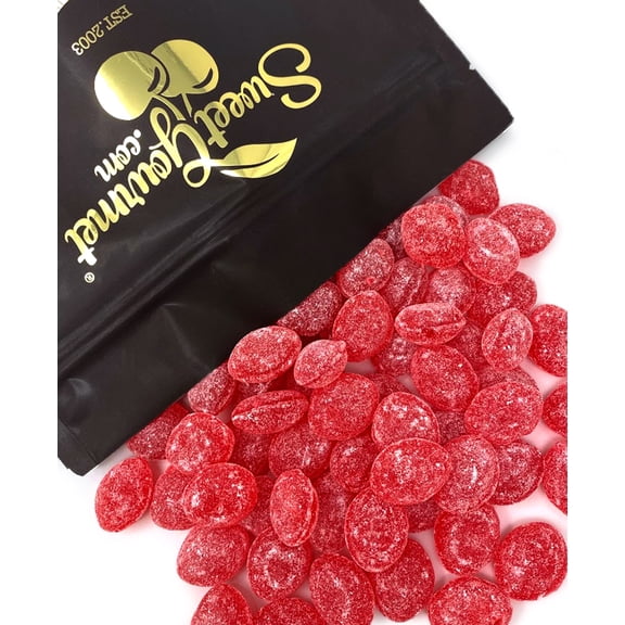 SweetGourmet Natural Sanded Raspberry Drops, Old-Fashioned Hard Candy, Fat-Free, Gluten-Free, 2 Pounds