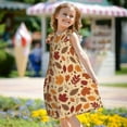 thumbnail image 5 of Naloa Autumn Leaves 2 Girls Sleepwear, Night Sleep Dress, Pajamas, Little Kids Toddler Nightgown-Large, 5 of 6