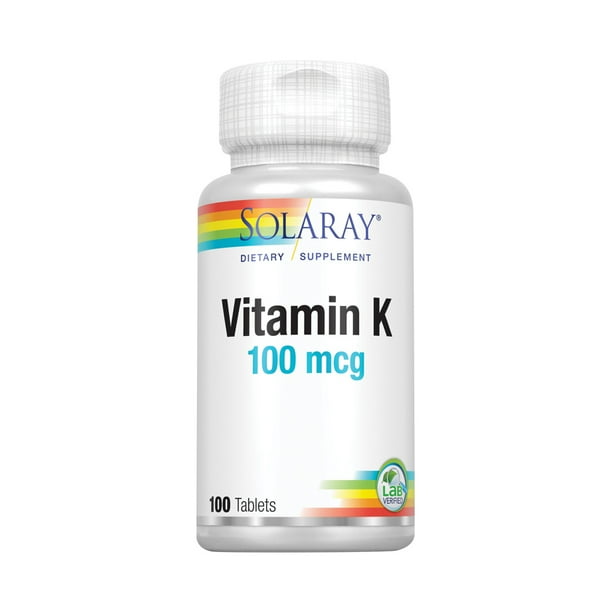 Solaray Vitamin K1 100mcg Healthy Bone Structure, Blood Clotting