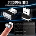 thumbnail image 2 of MesaSe 4pcs Universal USB Car Interior Atmosphere Lamps Auto Interior Mini LED USB Lights Car Plug In USB Night Light Car Ambient Light For Car Decoration, 2 of 7