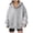 Light Gray, variant on Women Fashion Solid Casual Neck Pocket Long Sleeve Hooded Sports Hoodie