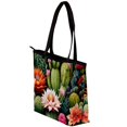 thumbnail image 3 of Cactus Canvas Leather Mix Crossbody Bag with Twill, Sponge, and Jeanette Material | Size 30x10.5x39cm/11.8x4.1x15.4in, 3 of 5