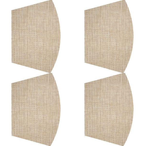 Manteles Individuales de PVC Naiovety 4 Piezas Redonda Beige