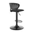 thumbnail image 4 of Armen Living Indoor Odessa 30" Bar Height Bar Stool in Charcoal Fabric and Black Finish, 4 of 9